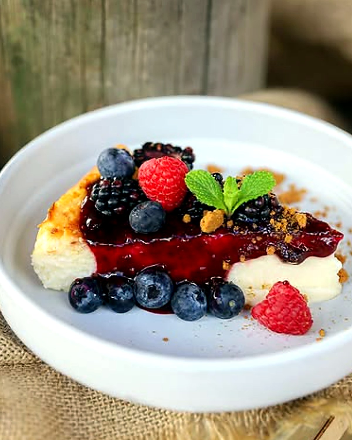 Pastís de formatge amb fruits vermells